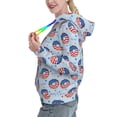 thumbnail image 2 of Lsque Donut with the USA Fag Pattern Casual Women's Hoodie,Hooded Sweatshirt with Kangaroo Pocket,Pullover Hoodie with Eye-catching Drawstrings-Small, 2 of 7