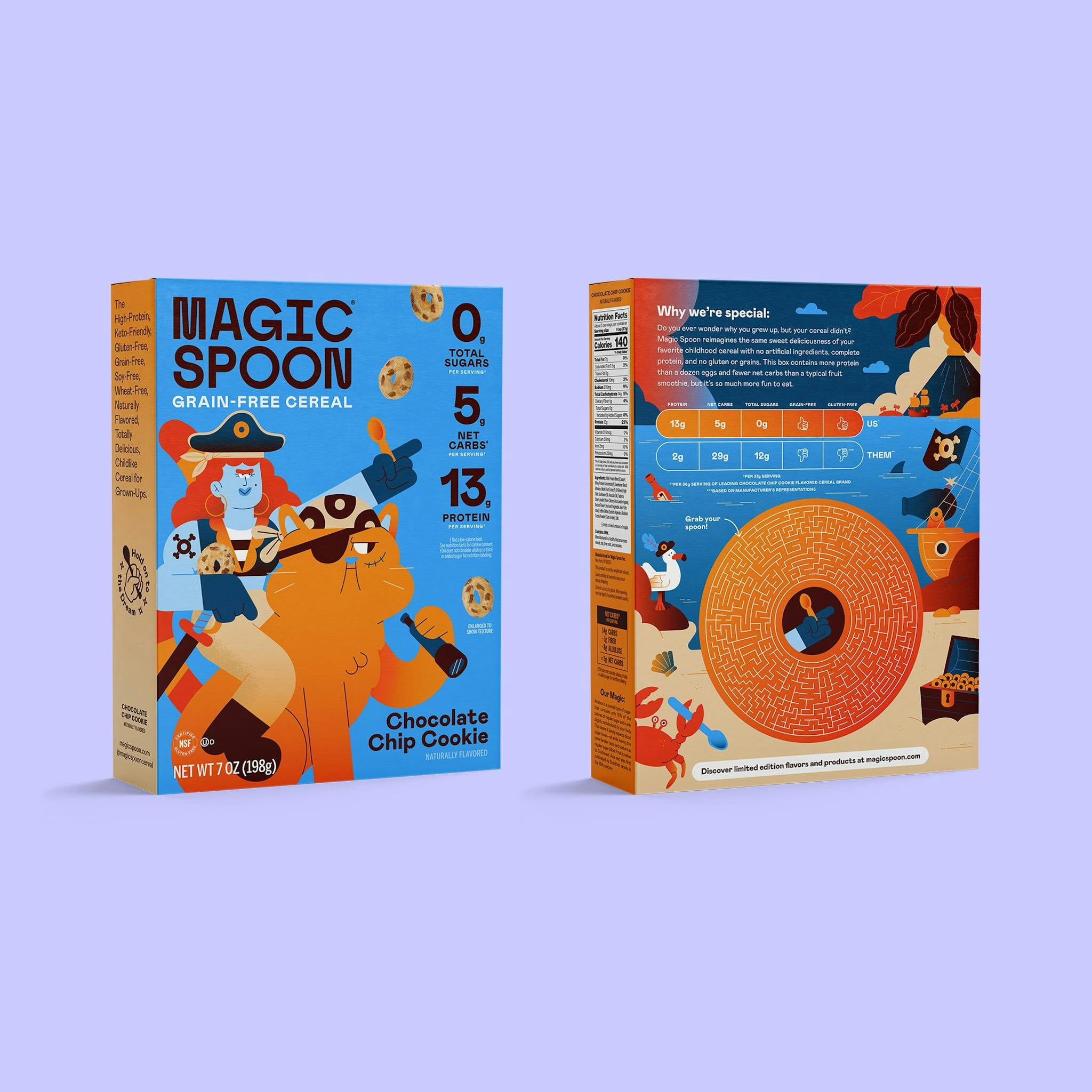 (Pack of 8) Magic Spoon Cereal Chocolate Chip Cookie 7 Oz