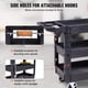 thumbnail image 4 of Carro de servicio utilitario VEVOR, carro utilitario rodante de plástico resistente de 3 estantes de 550 libras con ruedas giratorias de 360° (2 con frenos), estante mediano con borde, manija, 4 of 8