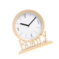 thumbnail image 4 of Desk Clock Non Ticking Battery Operated Art Clock Loft Family Decorative Office Shelf Beige, 4 of 8