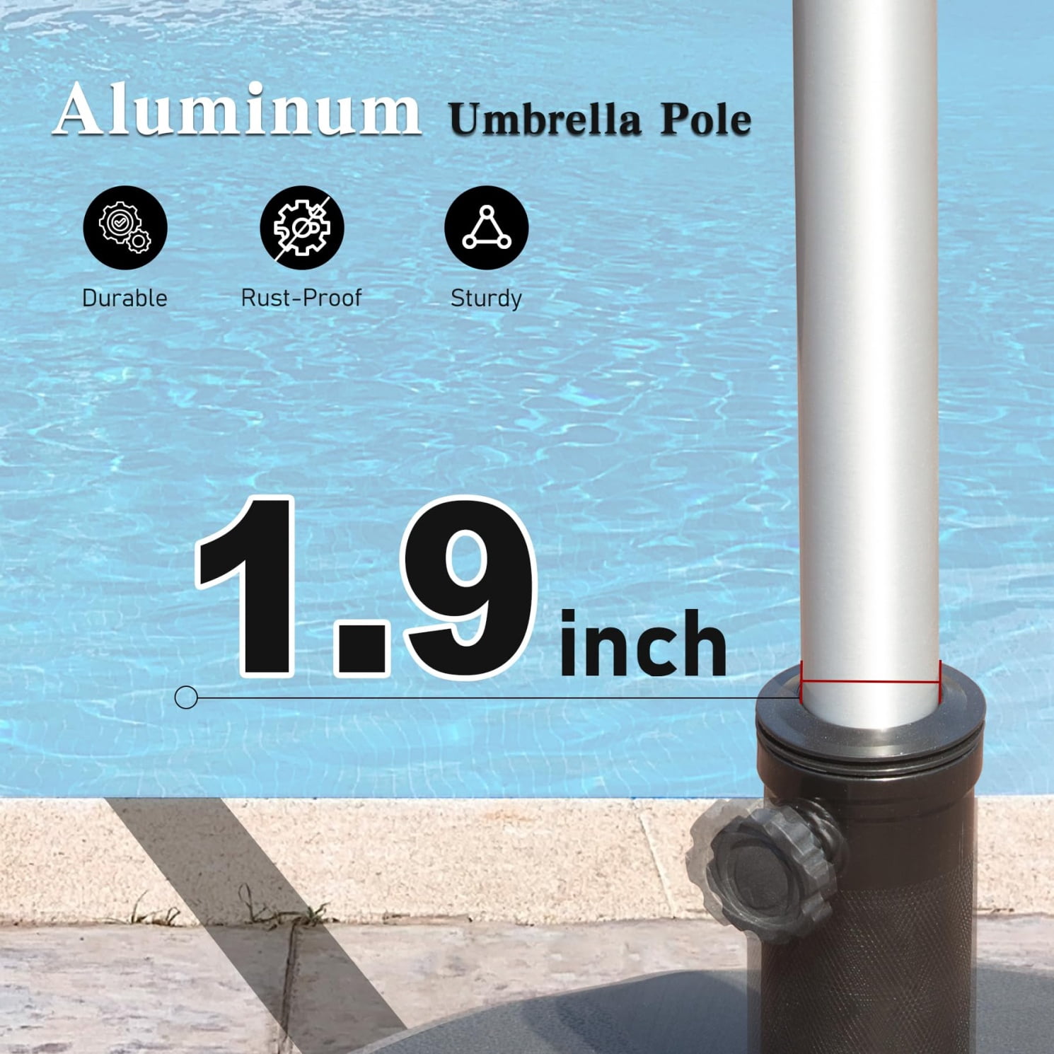 9'X11.5' Adjustment Rectangle Cantilever Umbrella with Push-Button Tilt , Patio Umbrella with Crank Open System, Aluminium Outdoor Umbrella for Backyard, Pool, Beige
