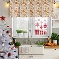 thumbnail image 5 of Fall Curtain Valances for Windows, Kitchen Valance Window Treatments Panel 2 Pack, Thanksgiving Maple Leaf Autumn Farmhouse Retro Rod Pocket Short Curtains for Bathroom Bedroom 60 x 18 Inch, 5 of 8