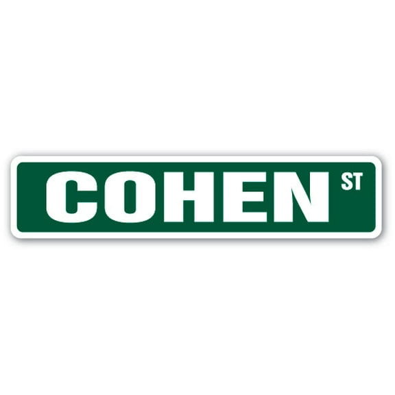 COHEN Street Sign Childrens Name Room Sign | Indoor/Outdoor |  24" Wide
