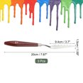 thumbnail image 2 of Uxcell 3 Pcs Stainless Steel Palette Knife, No.4 Professional Art Spatula Oil Painting Accessories Color Mixing Scraper with Wood Handle, Great for Canvas Acrylic (Red Brown, 7.87-Inch), 2 of 6
