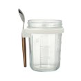 thumbnail image 4 of Mason Cup Vaso de avena durante la noche de 600 ml [Gris] + [Cuchara gratis] Vaso Mason ANGGREK Otros, 4 of 8