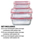 thumbnail image 3 of Set de recipientes de vidrio para almacenamiento de alimentos Pyrex Freshlock, paquete de 4, 3 of 6