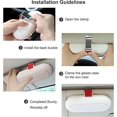 thumbnail image 5 of 1 funda blanca para gafas de coche, marco retráctil para gafas de sol, funda multifuncional para gafas de sol con ranura para tarjeta de crédito JM, 5 of 5