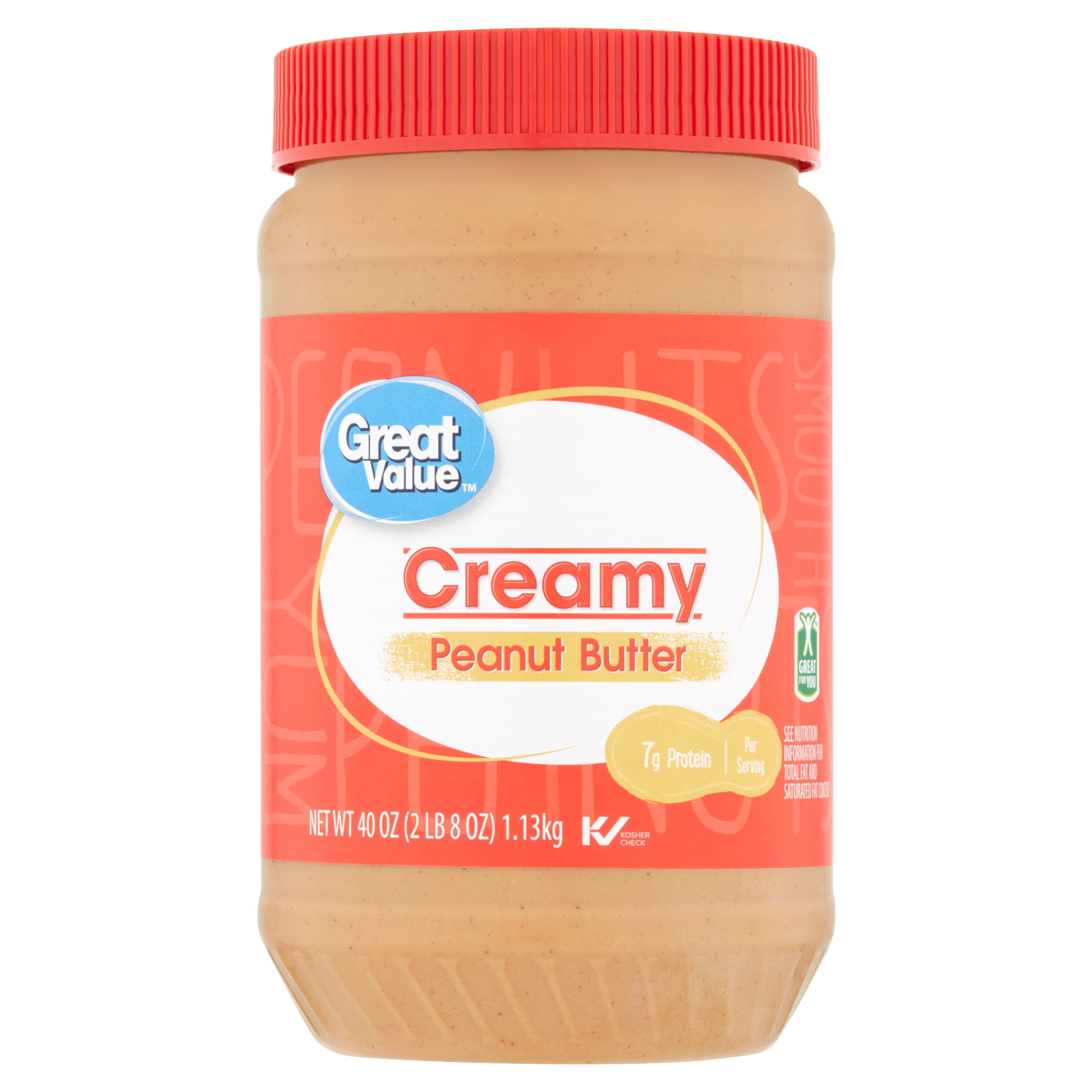 Great Value Creamy Peanut Butter, 40 Ounces - Walmart.com