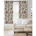 thumbnail image 2 of Cardinal Bird Blackout Curtains for Bedroom Living Room Darkening Curtains 90 Inch Holly Branches Berry Winter Beige Black Out Window Curtain Privacy Window Treatment Grommet Drapes 52"x90"x2, 2 of 9