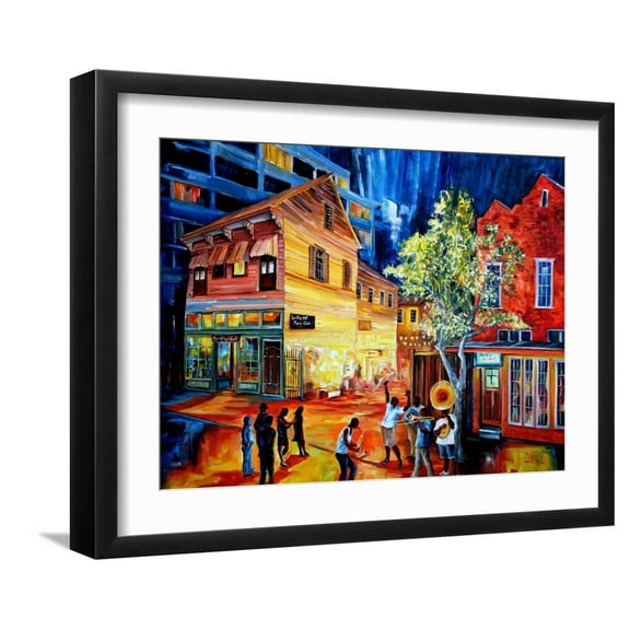 Art.com Frenchmen Street Funk Art Print by Diane Millsap, Black Frame Wall Art, 21" x 17"