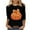 #0165-Black, variant on Uootdi Halloween 3/4 Sleeve Sweatshirts for Women Pumpkin Shirt Glitter Pumpkin Graphic Sweatshirt Casual Crewneck Gift Pull over Tops