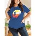 thumbnail image 4 of XCHQRTI Beach Shirts Women's Plus Size Graphic Tees Sunrise Sunset T-Shirts Casual Short Sleeve Vacation Tshirt, 4 of 9