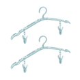 thumbnail image 1 of Paquete de 2 perchas de viaje Perchas plegables con 4 clips Perchas de ropa portátiles, Azul kusrkot Perchero plegable de viaje, 1 of 8
