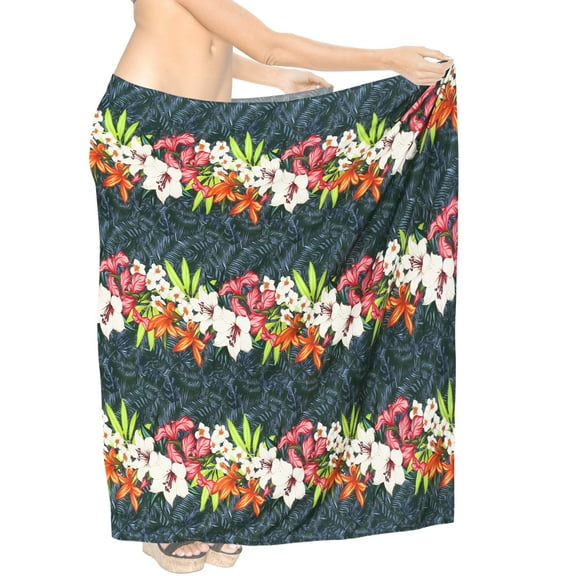 LA LEELA Women's Beach Bikinis Sarongs Coverups Swimwear Summer Skirt Swim Long Beachwear Pareos Swim Cover up Wraps Vacation Sarong One Size Multi_y759