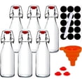 thumbnail image 1 of Botellas de vidrio Ahhute Swing Top, 250 ml, herméticas, paquete de 6, 1 of 7