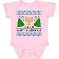 thumbnail image 3 of Inktastic Happy Chrismukkah Sweater Style with Menorah and Trees Boys or Girls Baby Bodysuit, 3 of 5