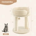thumbnail image 7 of Infans Cat Tower Cat Activity Tree w/ Plush Perch & Scratching Posts Beige, 7 of 7