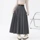thumbnail image 4 of Falda plisada adelgazante de cintura alta con cinturón, elegante vestido largo de moda para mujer para primavera y verano, 4 of 4