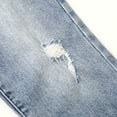 thumbnail image 6 of KIDSCOOL SPACE Kids Ripped Holes Fashion Elastic Band Inside Slim Jeans,Blue,5-6 Years, 6 of 6