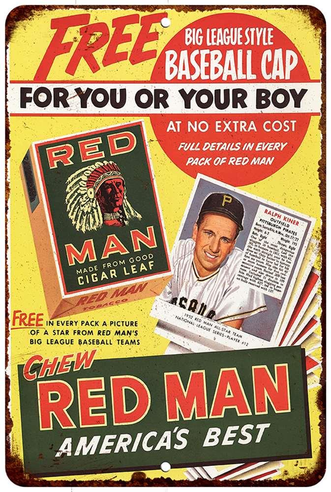 Ralph Kiner For Red Man Chewing Tobacco Vintage Reproduction 8x12 Sign 8120018 Walmart Com Ralph Kiner For Red Man Chewing Tobacco Vintage Reproduction 8x12 Sign 8120018 Walmart Com