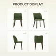 thumbnail image 7 of EOP Upholstered Dining Chairs Set of 2, Mid Century Modern Dining Room Chairs, Fabric Farmhouse Dining Side Chairs with Wood Legs, Armless Kitchen Chairs with Wingback, Green, 7 of 7