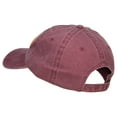 thumbnail image 3 of 3D Captain Embroidered Washed Buckle Cap - Maroon OSFM, 3 of 5
