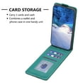 thumbnail image 3 of Flip Wallet Case for iPhone 15, PU Leather Magnetic Snap Folio Cover with Card Holder, Kickstand Function - TPU Shockproof Durable Protective Phone Case for iPhone 15, Green, 3 of 6