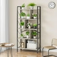 thumbnail image 6 of 5 Tier Bookshelf with Storage, 61 Inch Tall Industrial Book Shelf with Open Display Bookshelves, 5 Shelf Bookcase with Metal Frame for Living Room, Bedroom and Home Office, 6 of 9