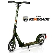 Hurtle Fitness HURTSCA Lightweight and Foldable Kick Scooter - Adjustable Scooter for Teens and Adult, Alloy Deck with High Impact Wheels (Camo)