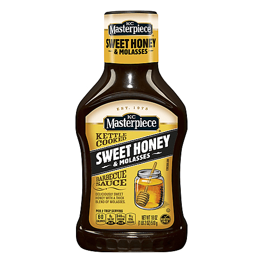 ( 2 Pack ) KC Masterpiece Barbecue Sauce, Sweet Honey & Molasses, Kettle Cooked, 18 oz
