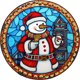 thumbnail image 1 of Kit Con Forma Especial Parcial 5D DIY Muñeco Nieve Navidad 30x30cm, 1 of 9