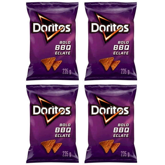 Doritos Bold BBQ Flavoured Tortilla Chips, 235g (4 Pack)