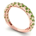 thumbnail image 2 of 3.13 ctw Wedding Band for Women - 18K Rose Gold Natural Peridot Stackable Eternity Ring, 2 of 6