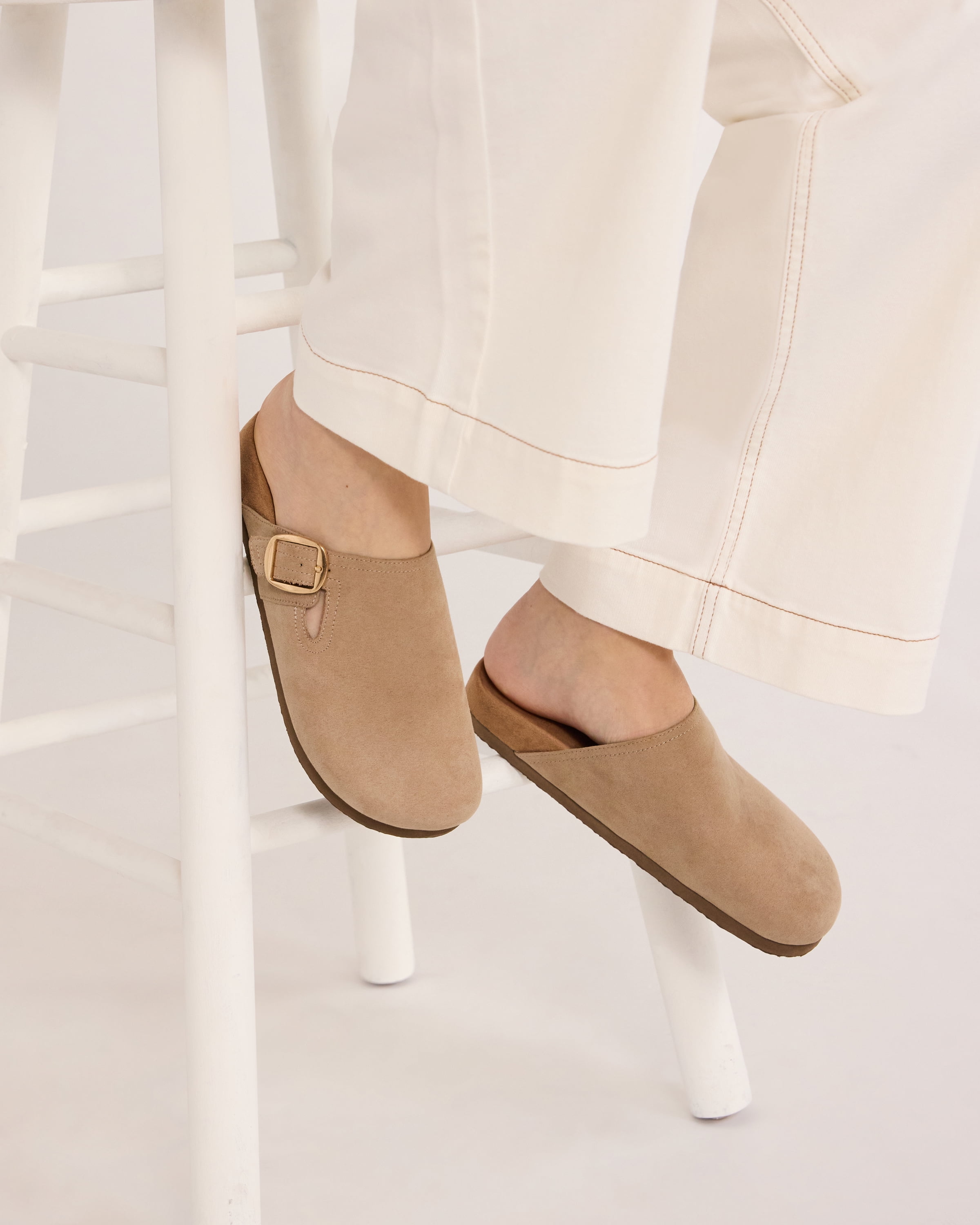 Time and Tru Women's Buckle Clogs