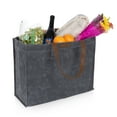 thumbnail image 5 of Oniva Market Waxed Canvas Tote with Leatherette Handles, Gray, 5 of 5