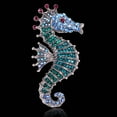 thumbnail image 3 of harmtty Seahorse Brooch Pin Colored Rhinestone Unisex Shiny Long Lasting Lapel Brooch Clothes Decor, 3 of 7