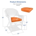 thumbnail image 4 of Jeco Wicker Chair in White with Orange Cushion (Set of 2), 4 of 9
