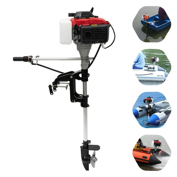Wuzstar 4HP 4 Stroke Outboard Motor with Air-Cooled Engine for Inflatable Boat