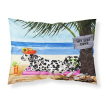 Carolines Treasures AMB1342PILLOWCASE Hot Spot Cove Beach Dalmatian Fabric Standard Pillowcase Standard multicolor