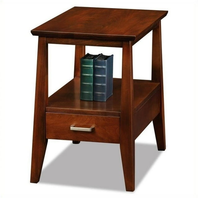 Bowery Hill Solid Wood Square End Table in Sienna