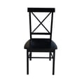 International Concepts Simply Linen X-Back Dining Chair in Black (Set ...