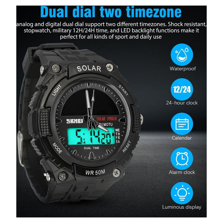 Men Sport LED Watches Top Brand Men Digital Clock Multi-Functional Rubber  Man Fitnes Athlete Timekeeping Electronic Watch Reloj