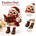 thumbnail image 2 of Reading Owl Figurine, Whimsical Owl Statue for Bookshelf and Desk, Great Gift for Readers and Collectors (B), 2 of 5