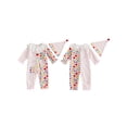 thumbnail image 2 of RUINIXCW Toddler Baby Girl Boy Halloween Outfit Clown Costume Infant Baby Girl Boy Romper Birthday Photoshoot Outfit Collar Long Sleeve Jumpsuit Hat, 2 of 8