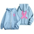 thumbnail image 5 of Shadoumai Womens Zip Up Hoodie Cancer Awareness Pullover Long Sleeve Casual Athletic Sweatshirt With Pocket Drawstring Fall Winter Jackets, 5 of 6