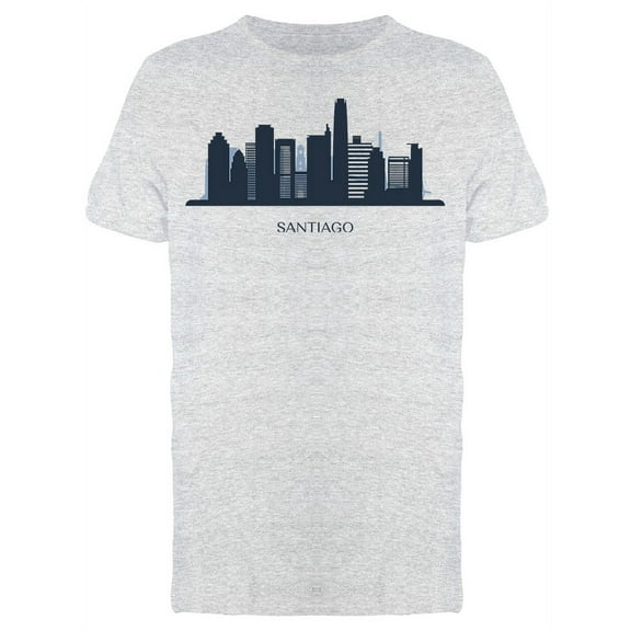Santiago Skyline T-Shirt Men -Image by Shutterstock, Male x-Large