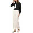 thumbnail image 2 of INSPIRE CHIC Women's Work Office Tie Neck Button Down Peter Pan Collar Shirt, 2 of 6