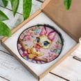 thumbnail image 5 of Easter Duck Spring Wreath Suncatcher Stained Glass Style, UV Printed Glass, Farmhouse Animal Window Hanging, Round, 5 of 9