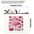 thumbnail image 5 of Pratyus Tote Bag Valentine Gift Pink Love Cosmetic Bag for Women Friends Flamingo Hearts Pink Travel Essentials Ladies Accessories Travelling Stuff White, 5 of 6