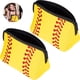 thumbnail image 1 of Paquete de 2 bolsas de maquillaje con estampado de béisbol, bolsa de viaje para cosméticos, bolsa de neopreno impermeable con cremallera para mujeres y niñas, compañeros de equipo de viaje (amarillo) Fokelyi MZQ-0934, 1 of 7